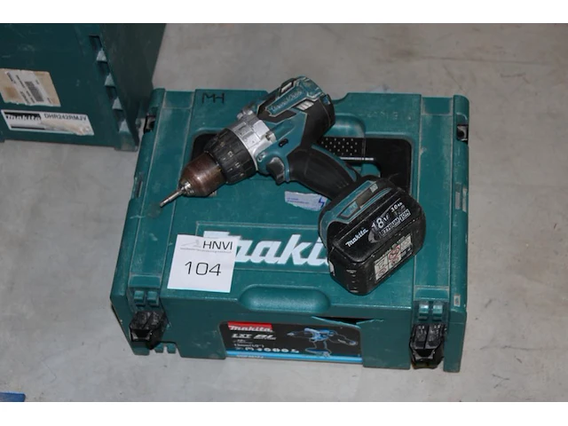 Accu schroefboormachine makita ddf481zj met accu en kunststoffen koffer - afbeelding 1 van  2