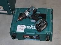 Accu schroefboormachine makita ddf481zj met accu en kunststoffen koffer