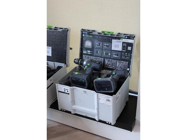 Accu schroefboormachine tec tcp 18/4 ec tec en slagschroevendraaierset festool tid18 ec met twee accu's en ... - afbeelding 2 van  4