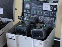 Accu schroefboormachine tec tcp 18/4 ec tec en slagschroevendraaierset festool tid18 ec met twee accu's en ... - afbeelding 2 van  4