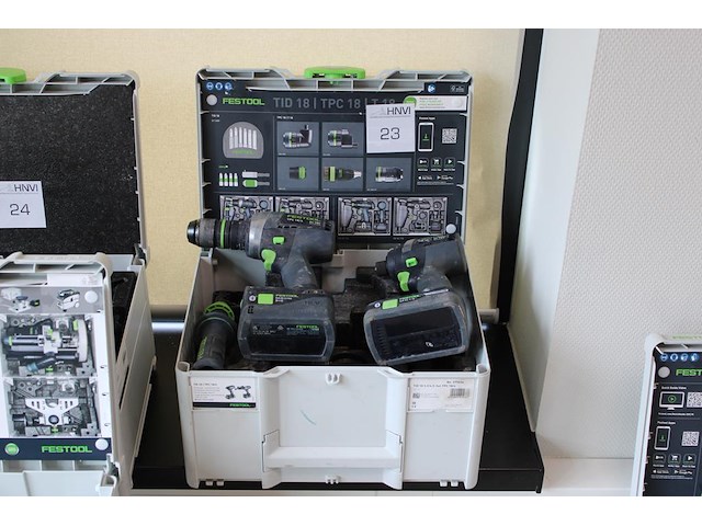 Accu schroefboormachine tec tcp 18/4 ec tec en slagschroevendraaierset festool tid18 ec met twee accu's en ... - afbeelding 4 van  4