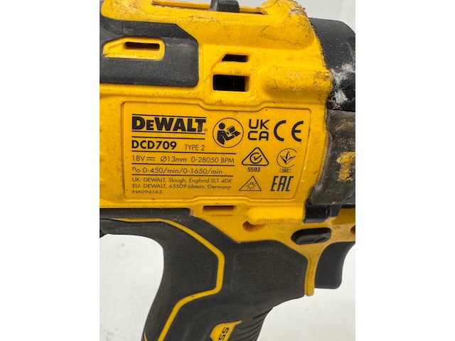 Accu schroefmachine, dewalt, dcd709m2t - afbeelding 6 van  8