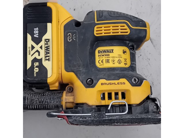 Accu schuurmachine, dewalt, dcw200 - afbeelding 2 van  3