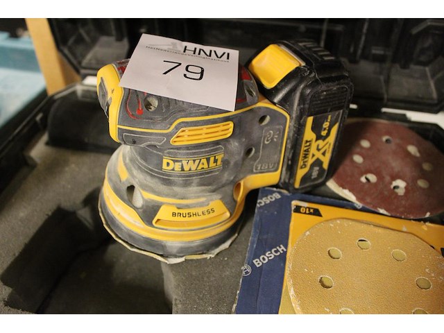 Accu schuurmachine dewalt xr18v brushless met accu, zonder lader - afbeelding 2 van  2