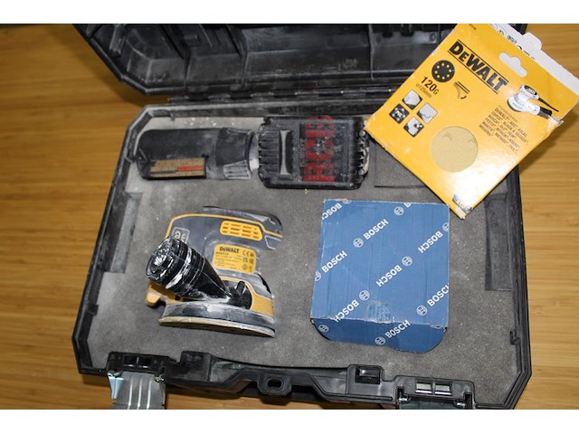 Accu schuurmachine dewalt xr18v brushless met accu, zonder lader - afbeelding 2 van  3