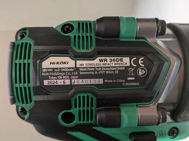 Accu slagmoeraanzetter, hikoki, wr 36de, (incl. hsc koffer, accu's en acculader) - afbeelding 4 van  4