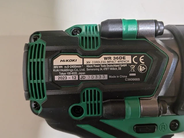 Accu slagmoeraanzetter, hikoki, wr 36de, (incl. hsc koffer, accu's en acculader) - afbeelding 4 van  5