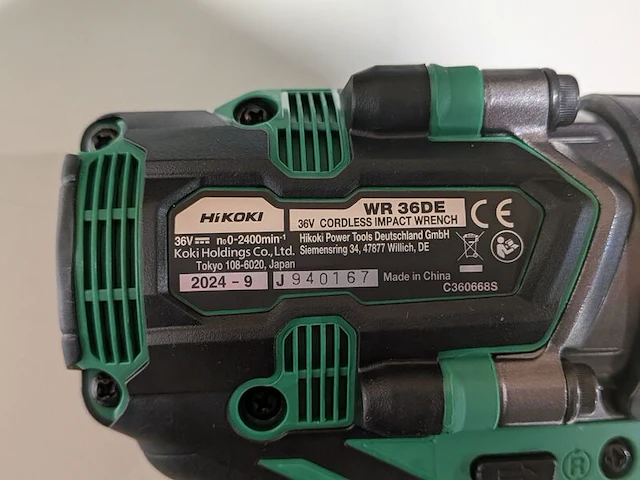 Accu slagmoeraanzetter, hikoki, wr 36de, (incl. hsc koffer, accu's en acculader) - afbeelding 4 van  5