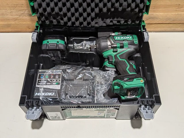 Accu slagmoeraanzetter, hikoki, wr 36de, (incl. hsc koffer, accu's en acculader) - afbeelding 3 van  5