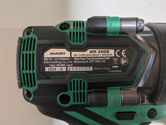 Accu slagmoeraanzetter, hikoki, wr 36de, (incl. hsc koffer, accu's en acculader) - afbeelding 4 van  5