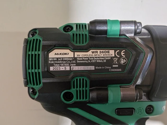 Accu slagmoeraanzetter, hikoki, wr 36de, (incl. hsc koffer, accu's en acculader) - afbeelding 4 van  5