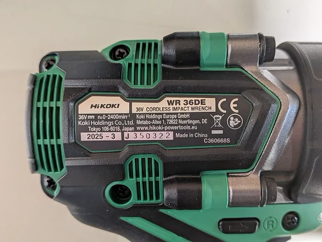 Accu slagmoeraanzetter, hikoki, wr 36de, (incl. hsc koffer, accu's en acculader) - afbeelding 4 van  5