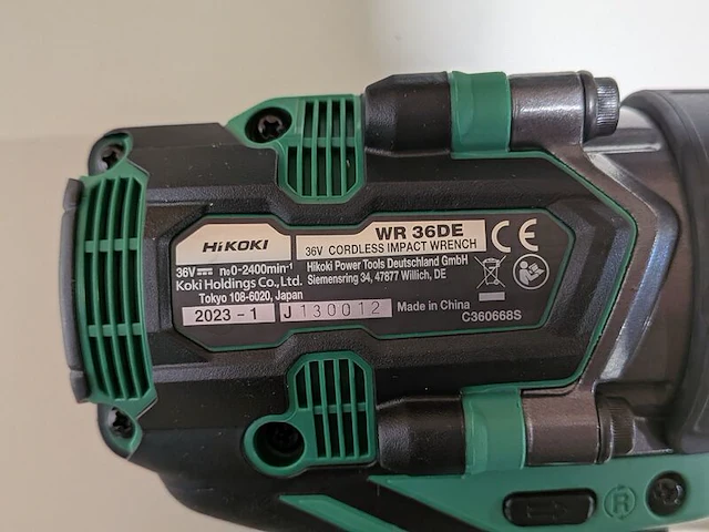 Accu slagmoeraanzetter, hikoki, wr 36de, (incl. hsc koffer, accu's en acculader) - afbeelding 4 van  5