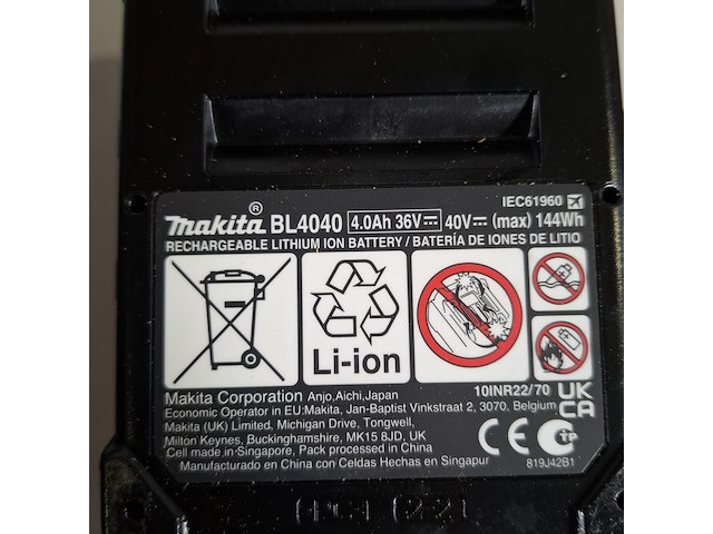 Accu slijpmachine, makita, ga038g, 2023 - afbeelding 12 van  16