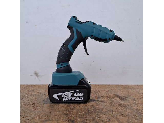 Accu smeltpistool voor hete lijm, blauw - afbeelding 4 van  9