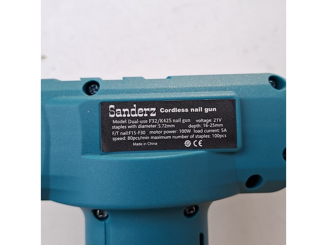 Accu spijkermachine, sanderz, f32/k425, blauw - afbeelding 10 van  13