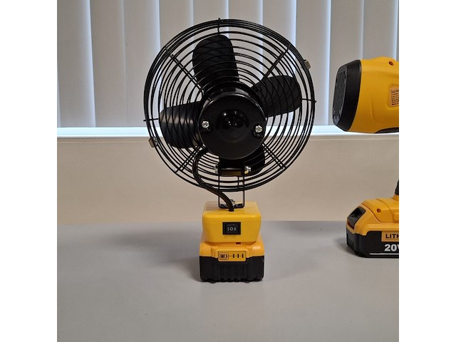 Accu spuitpistool en ventilator 8 inch, geel - afbeelding 2 van  14