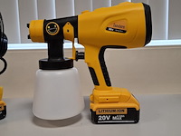 Accu spuitpistool en ventilator 8 inch, geel - afbeelding 7 van  14