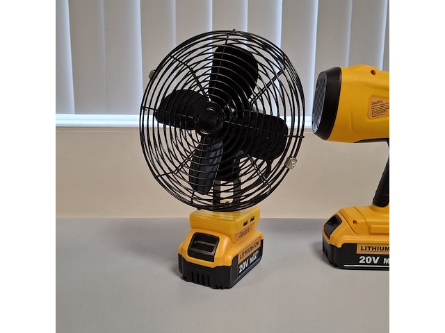 Accu spuitpistool en ventilator 8 inch, geel - afbeelding 11 van  14