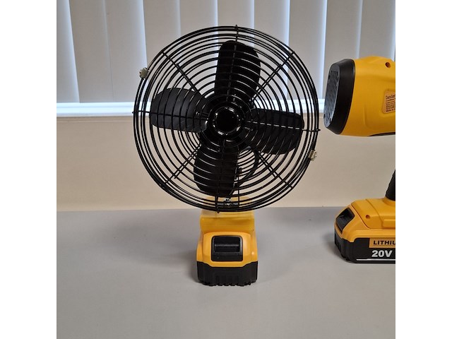 Accu spuitpistool en ventilator 8 inch, geel - afbeelding 12 van  14