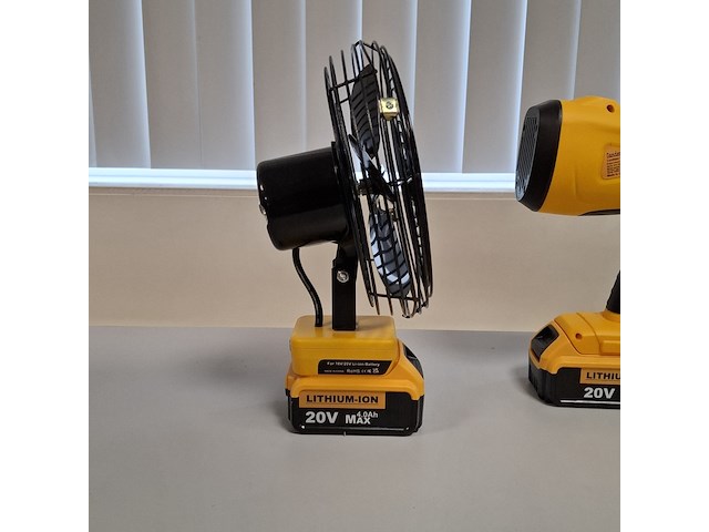 Accu spuitpistool en ventilator 8 inch, geel - afbeelding 13 van  14