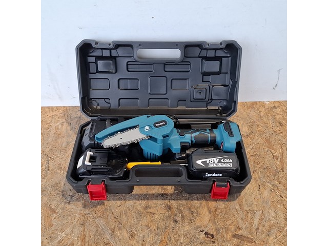 Accu takkenzaag 4 inch, blauw - afbeelding 7 van  9