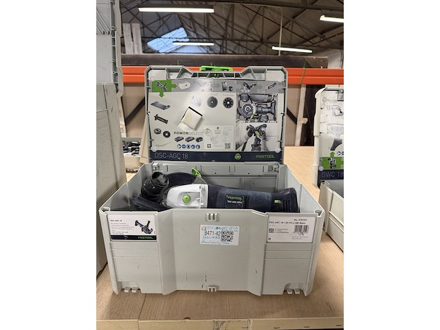 Accu tegelslijper in systainer festool, dsc-agc 18-125 fh li eb-basic - afbeelding 1 van  8