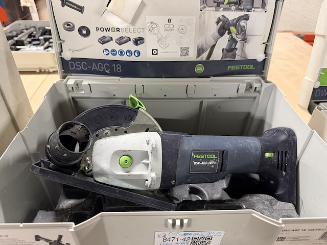Accu tegelslijper in systainer festool, dsc-agc 18-125 fh li eb-basic - afbeelding 5 van  8