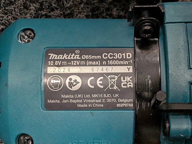 Accu tegelsnijder makita, cc301d, bouwjaar 2024 - afbeelding 11 van  12