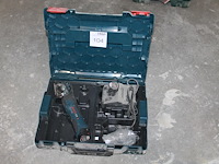 Accu textielschaar bosch gus12v-300 met extra accu en lader in kunststof koffer. - afbeelding 1 van  3