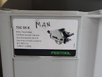 Accu valzaag festool tsc 55 k met geleider 140 cm en enkele accessoires in systainer. zonder accu - afbeelding 4 van  4