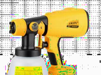 Accu verfspuit | 20v sanderz, geel, 2025 - afbeelding 1 van  2