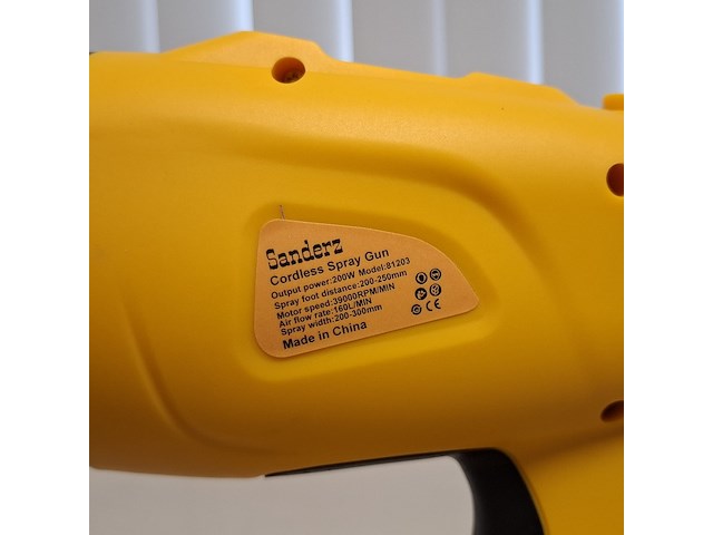 Accu verfspuit | 20v, sanderz, geel, 2025 - afbeelding 4 van  5