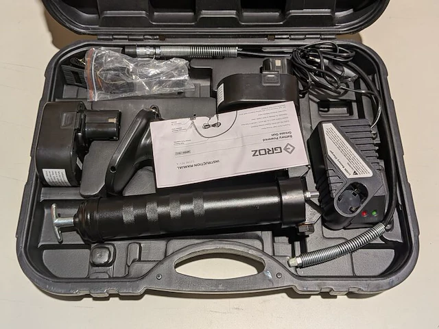 Accu vetspuit, groz, battery powered grease gun 18.5v - afbeelding 3 van  6