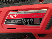 Accu worsten kitspuit milwaukee, c18 pcg, bouwjaar 2022 - afbeelding 8 van  12