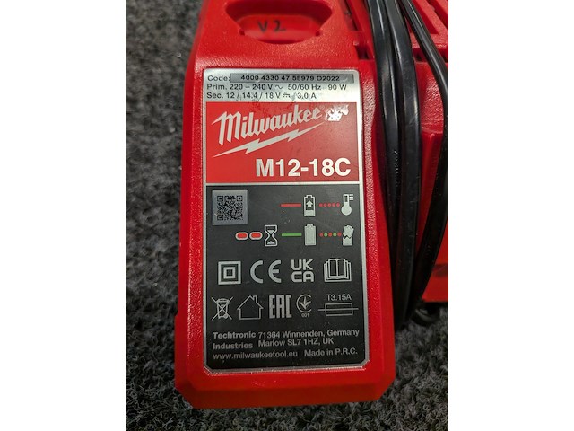 Accu worsten kitspuit milwaukee, c18 pcg, bouwjaar 2022 - afbeelding 12 van  12