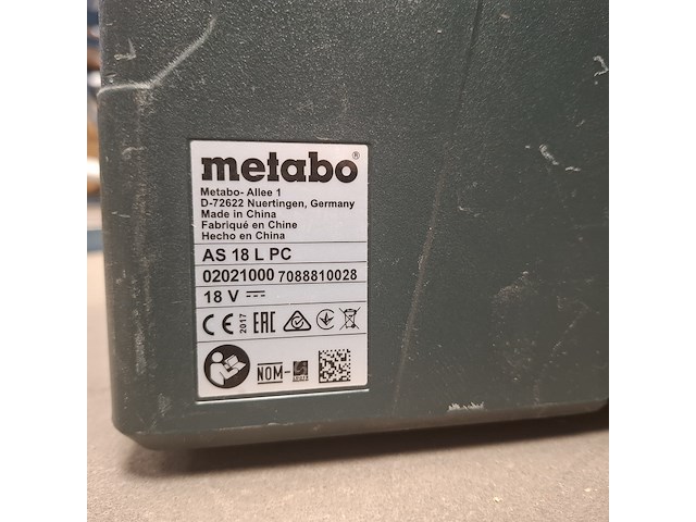 Accu zuiger metabo, as 18 lpc, bouwjaar 2017 - afbeelding 4 van  5