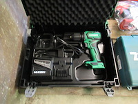 Accuboormachine (body)+ lader hikoki, ds 18dd - afbeelding 2 van  2