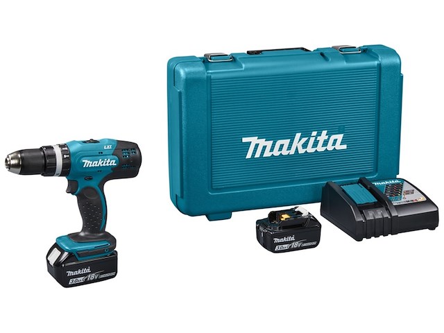 Accuboormachine set 18v makita, ddf453rfe - afbeelding 1 van  4