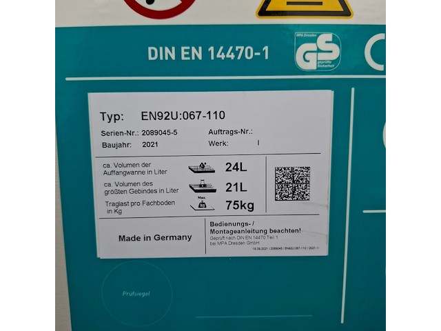 Accukast op mobiele heftafel priorit, en92u: 067-110, bouwjaar 2021 - afbeelding 9 van  11