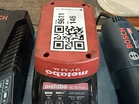 Acculader en accu, metabo, ac 30 plus, zwart/rood