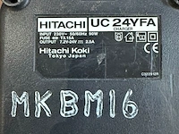 Acculader met accu, hitachi, uc24yfa / eb1820, zwart - afbeelding 3 van  3