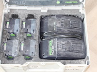 Accupack festool sys18v 4x5,0/tcl6 duo met vier accu's en dubbel lader - afbeelding 3 van  4