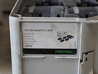 Accupack festool sys18v 4x5,0/tcl6 duo met vier accu's en dubbel lader - afbeelding 4 van  4