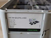 Accupack festool sys18v 4x5,0/tcl6 duo met vier accu's en dubbel lader - afbeelding 4 van  4