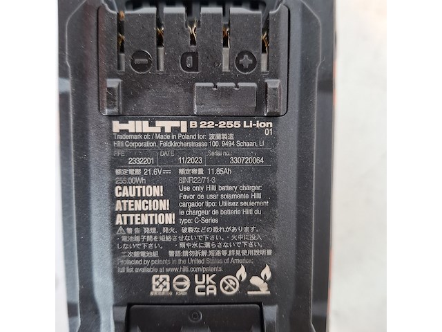 Accupakket 2x12.0ah/22v accu 1x lader hilti hilti, bouwjaar 2024 - afbeelding 3 van  5