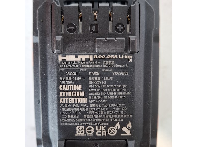 Accupakket 2x12.0ah/22v accu 1x lader hilti hilti, bouwjaar 2024 - afbeelding 4 van  5