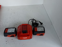 Accupakket | 2x4,0ah/22v accu 1x lader, hilti, 2021 - afbeelding 1 van  9