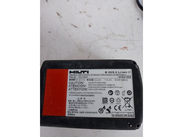 Accupakket | 2x4,0ah/22v accu 1x lader, hilti, 2021 - afbeelding 3 van  8