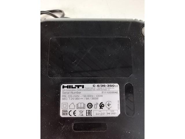 Accupakket | 2x4,0ah/22v accu 1x lader, hilti, 2021 - afbeelding 8 van  8